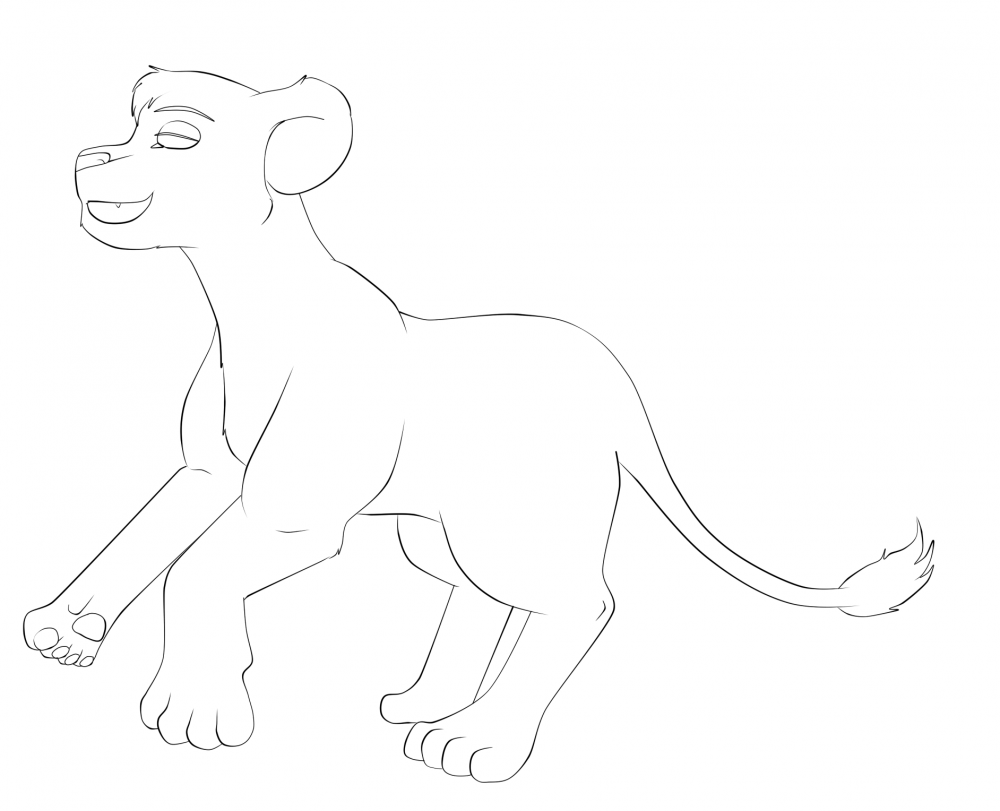 Lineart lionceau