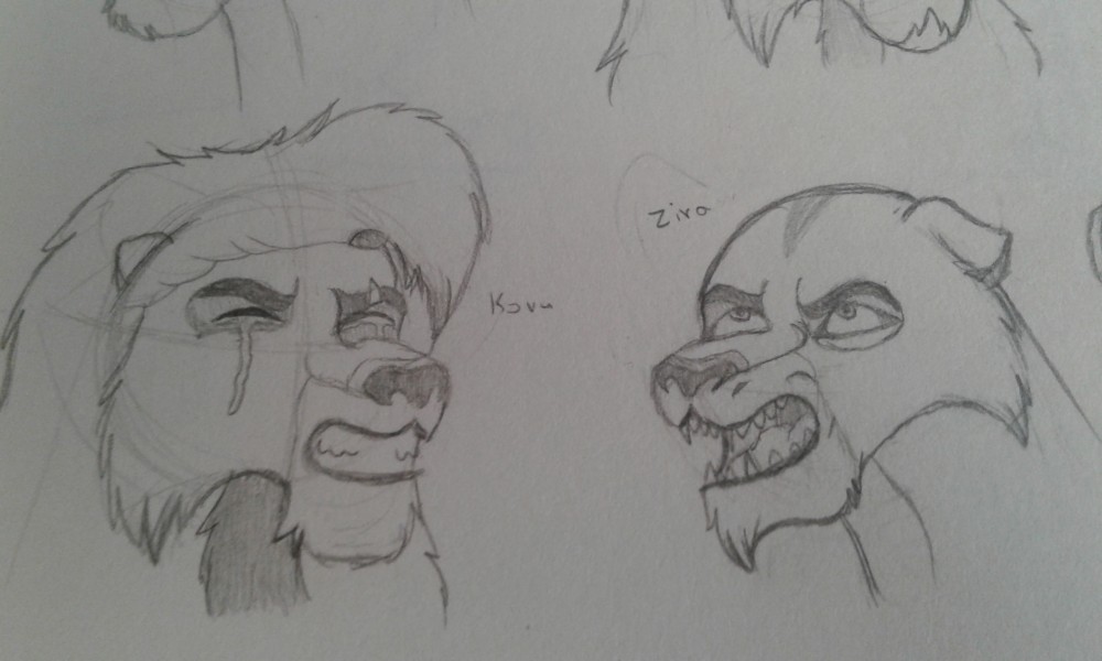 Sketches-Zira and Kovu