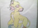 young simba having a splash