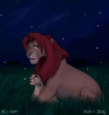 Simba and Kiara stargazing