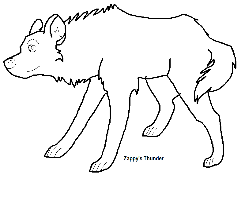 Hyena Lineart for you