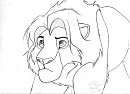 uncolord Simba lineart