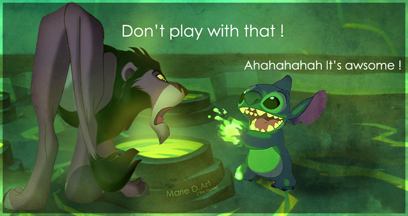 Quand Stitch s'introduit chez Scar..