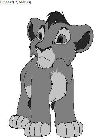 Lion Cub Lineart