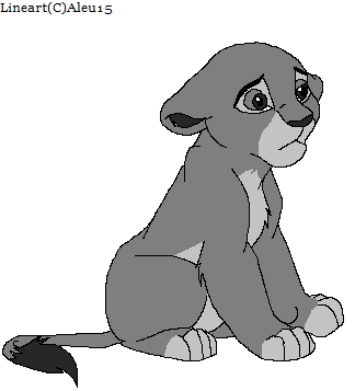 Lion Cub Lineart 2