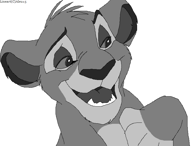 Lion Cub Lineart 3