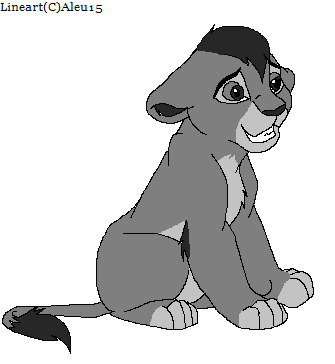 Lion Cub Lineart 2(Male Version)