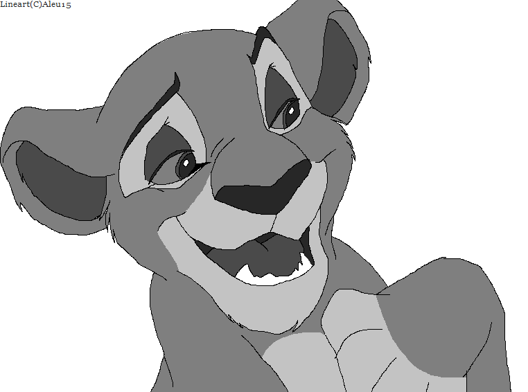 Lion Cub Lineart 3(Female Version)