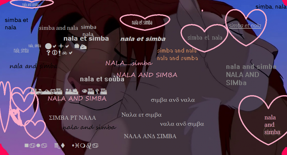 siniature de simba et nala.