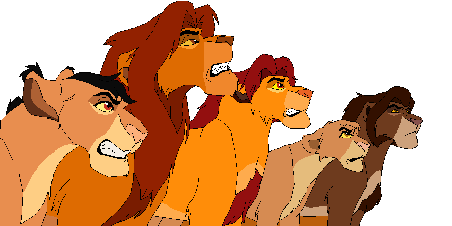 Mufasa,Simba,Malka,Chumvi and Tama