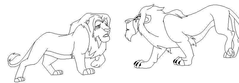 a new render of two lions