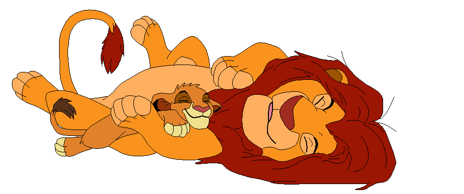 simba and kopa sleeping