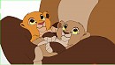 Karina holds her precious cubs