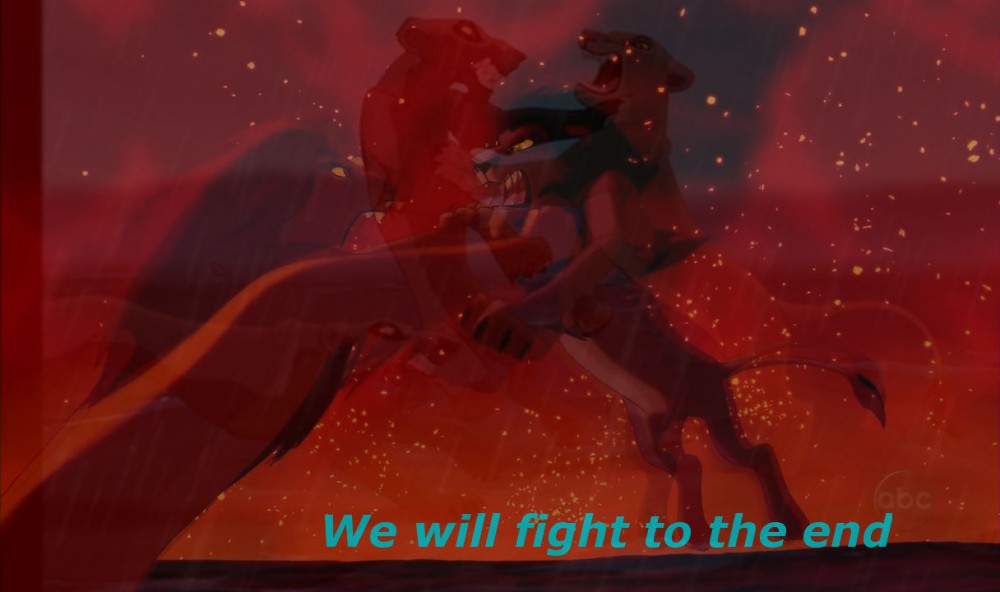 We will fignt to the end