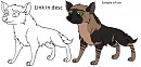 brown hyena lineart