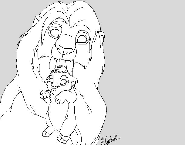 Missus Art - Lion and Cub Base
