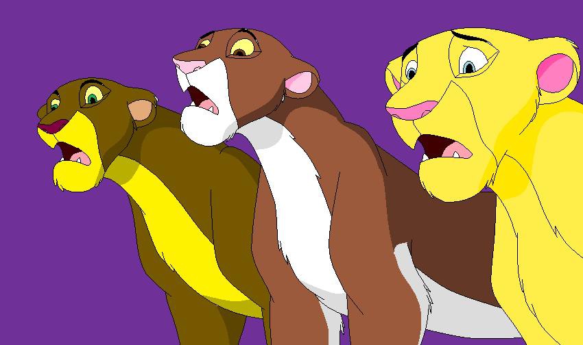Worried Lionesses