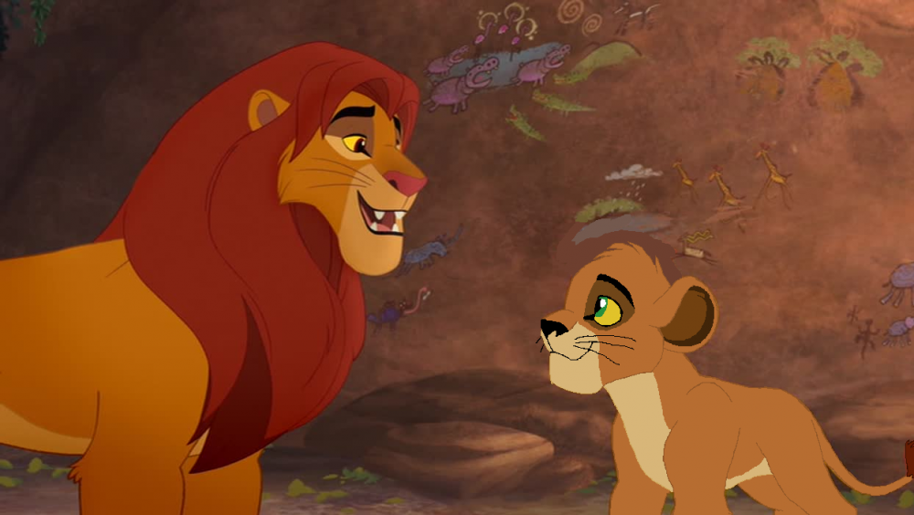 Kyne and his grandfather Simba