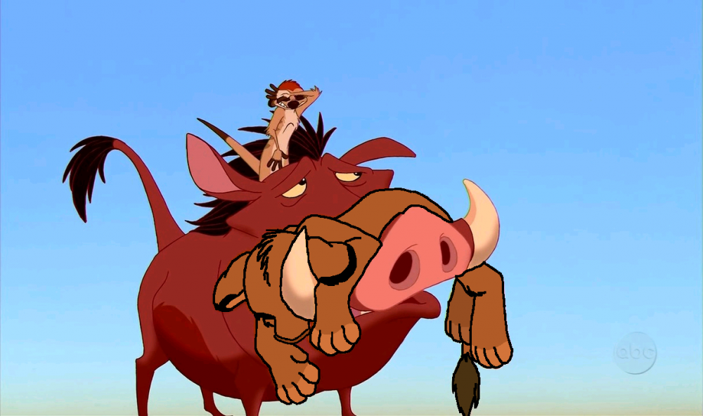Timon and Pumbaa find Hasani