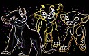 kiara simba et nala en mode disco