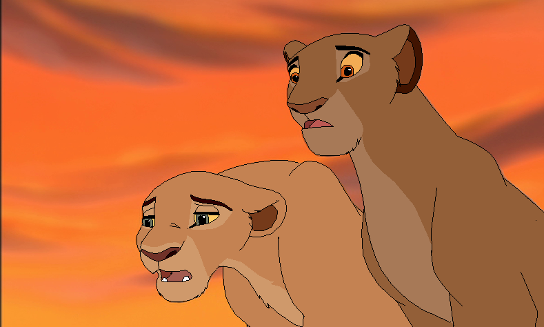 Sarabi and Sarafina after Scar's announcment