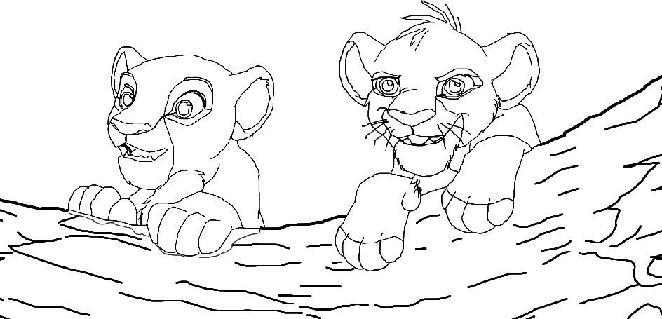 lineart lionceaux