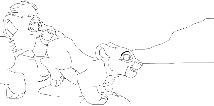 Lineart Lionceaux 2