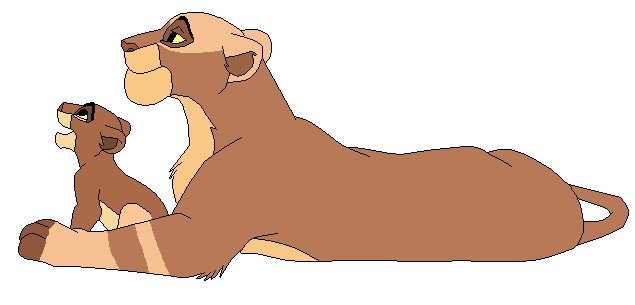 Karoniqua and her mother Bella for Lionlover22