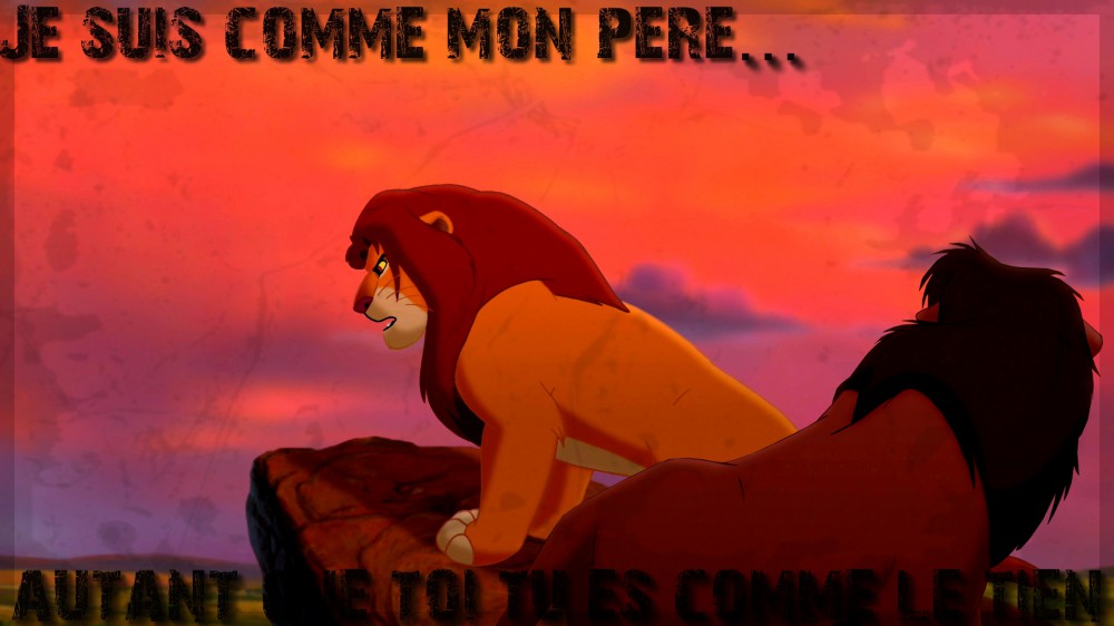 Je suis comme mon père...