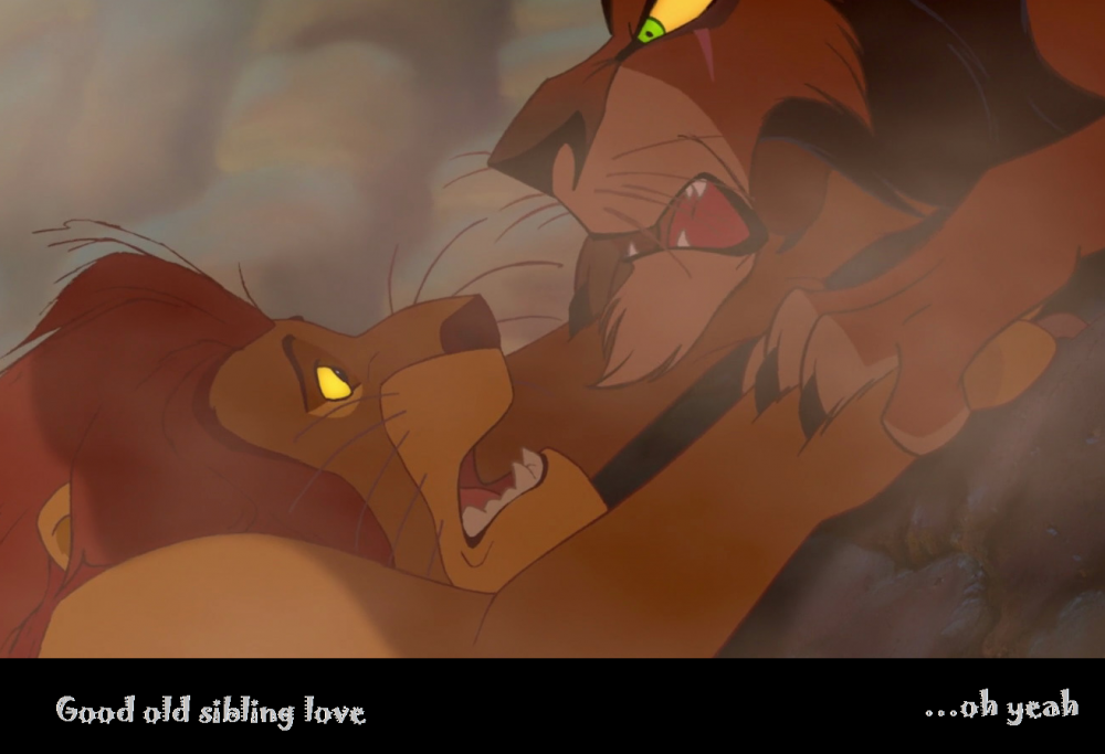 Sibling love............................oh yeah...