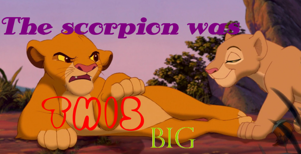 The scorpion was THIS big!