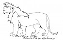 Lion Body Type Lineart: Male 1