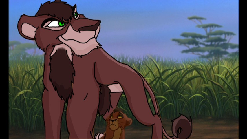 Kovu and the stranger....