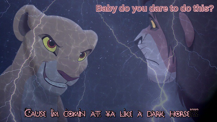 Cause I'm coming at'cha like a dark horse!