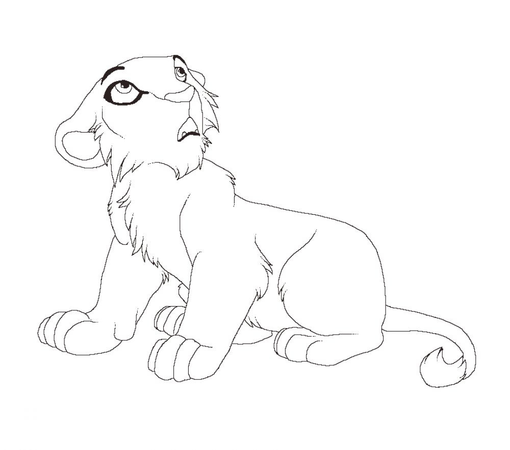 Lineart lionceau femelle 
