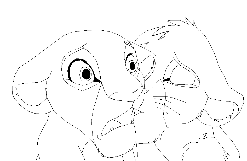 A surprise kiss(LineArt)