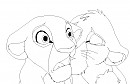 A surprise kiss(LineArt)