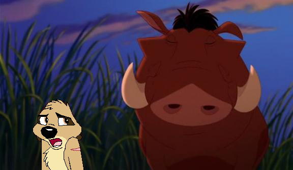 Zinni talking to Pumba
