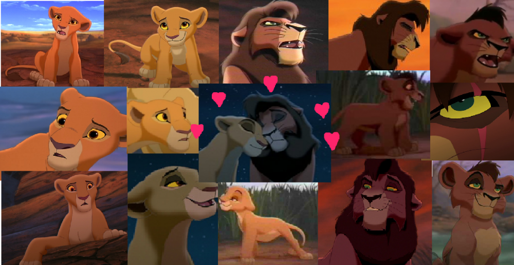 Kiara and Kovu collage