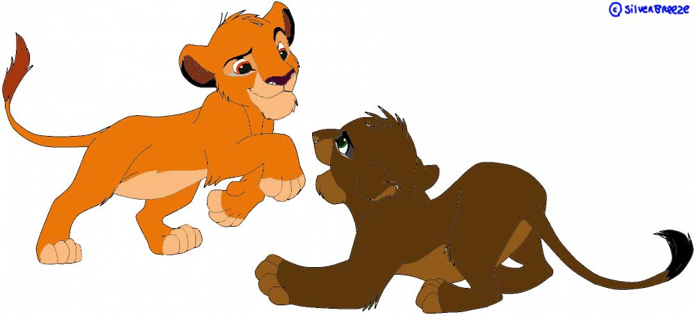 Chumvi and Simba playing