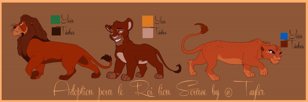 Adoptable Lion, Lionceau et Lionne.