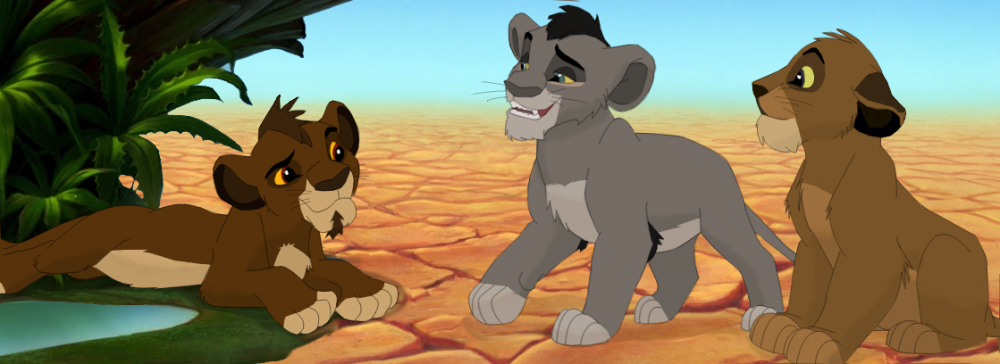 three friends on the desert