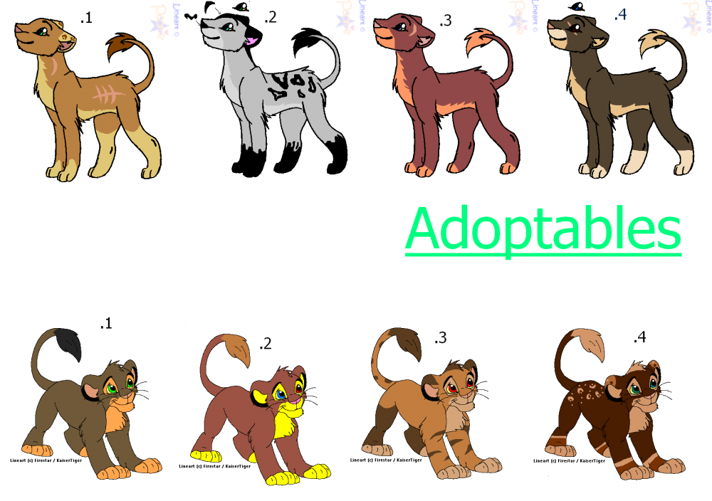 8 adoptibles *closed*