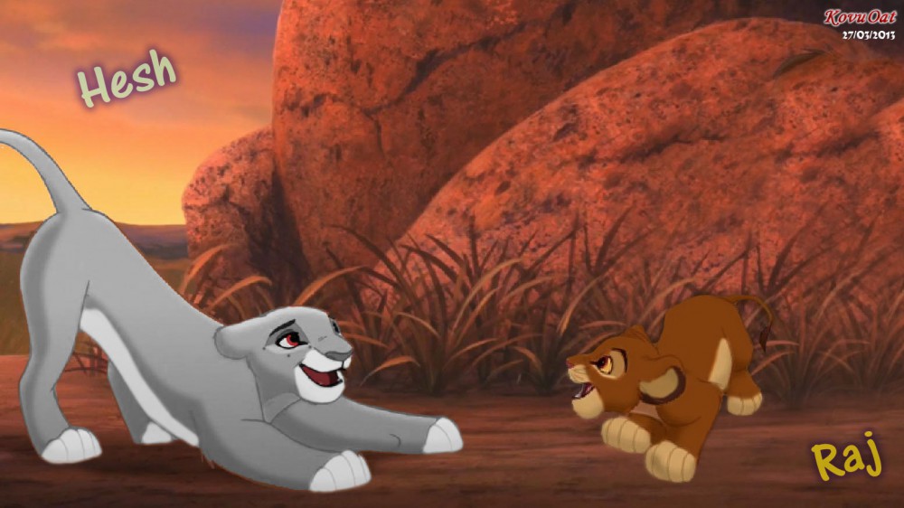 Request :  Hesh playing with her cub Raj