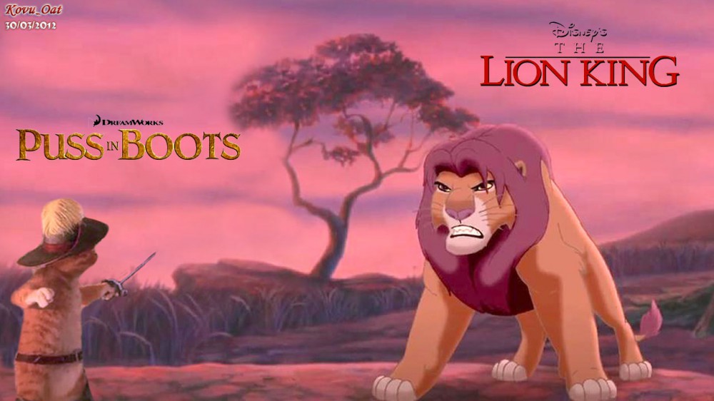 Simba LionKing VS Puss Dreamworks