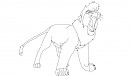 Lineart n° 2: Kovu rugissant