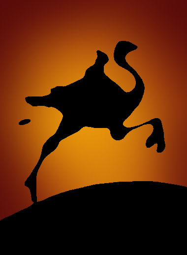 Stylised Nala on an Ostrich