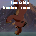 Invisible bunjee rope
