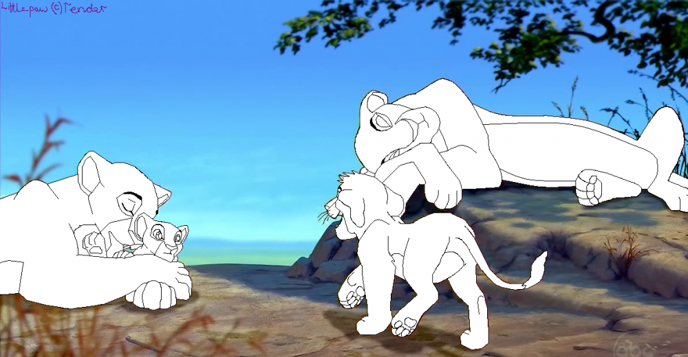 Mommy and cubs render :D