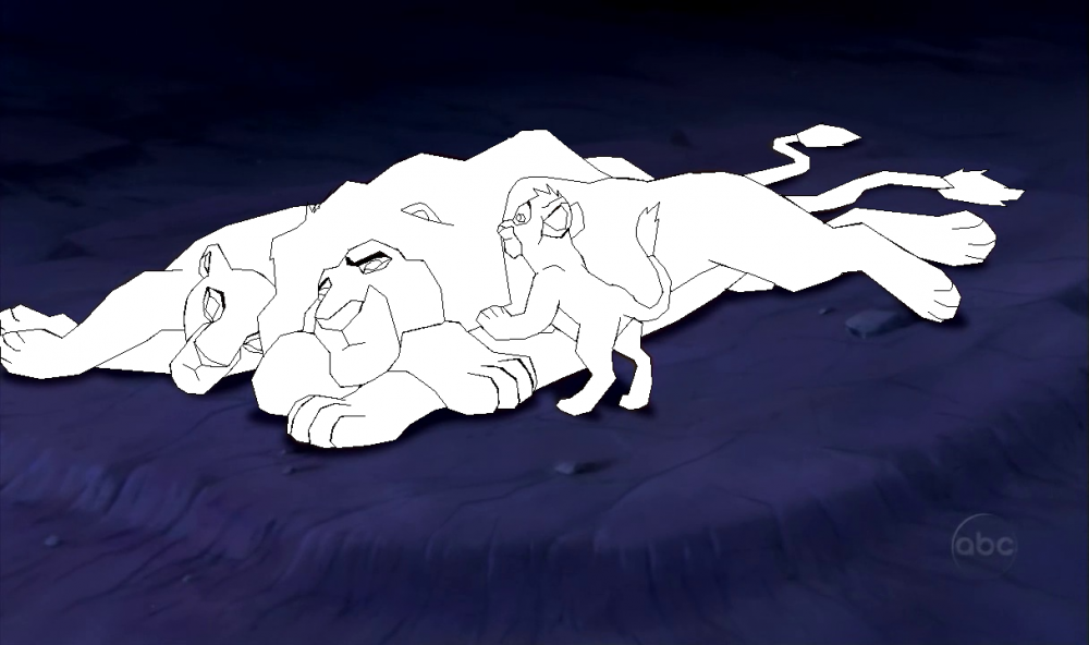                   Render of lion family
